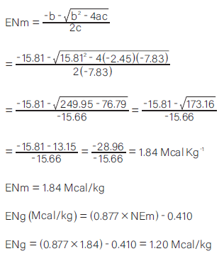 A continuación, se presenta el ejemplo del cálculo del ejemplo, primero para ENm y segundo para ENg que requiere el valor de ENm: