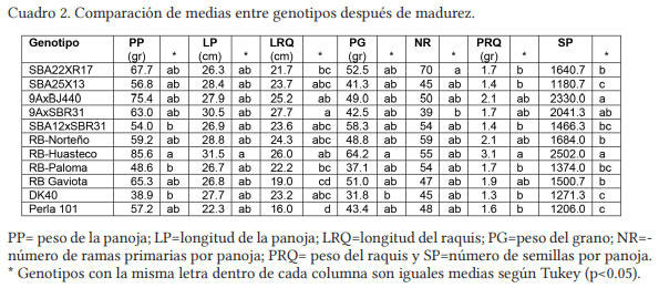 Descripción varietal de genotipos de sorgo elite con buena adaptación al noreste de México. - Image 3