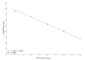 Evaluación del rango de detección de una RT-PCR en tiempo real (QRT-PCR) para rubulavirus porcino empleando cepas obtenidas desde 1980 hasta 2013 - Image 1