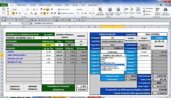 Curso Presupuesto Agrícola con Excel