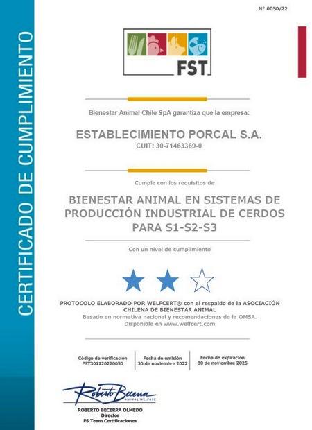 Argentina - Establecimiento Porcal recibe certificación en Bienestar Animal - Image 2