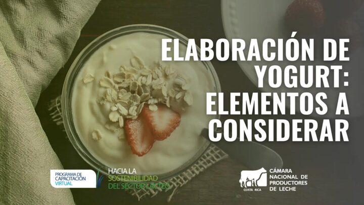 Elaboración de yogurt elementos a considerar.