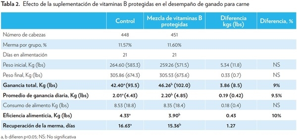 VITAMINAS B PROTEGIDAS PARA GANADO DE CARNE DESEMPEÑO EN EL PERIODO DE RECEPCIÓN - Image 2
