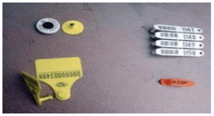  FIGURA 3. ARETES CON RFID PARA ANIMALES DOMÉSTICOS.