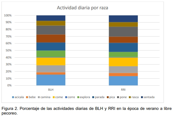 Comportamiento y uso del hábitat de dos razas de gallinas en un sistema campero - Image 3