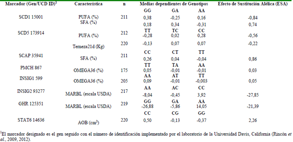 Evaluación de un panel de marcadores en genes candidatos de vías metabólicas en engorde de novillos Hereford - Image 2