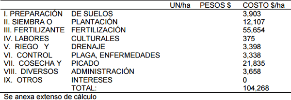 Estimación de costos de producción en una pradera irrigada de zacate Maralfalfa Pennisetum purpureum Schumacher - Image 2