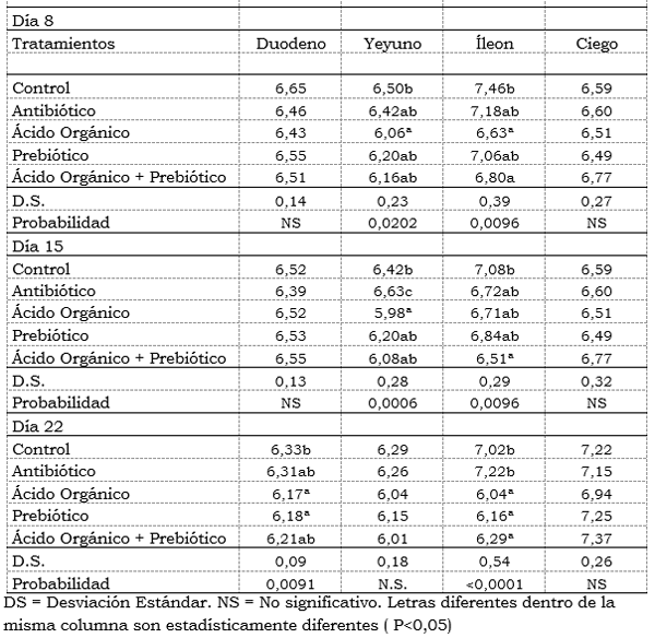 Evaluación de un prebiótico y ácido orgánico, en el crecimiento alométrico del sistema digestivo, morfometría de vellosidades y bacterias intestinales en pollos de engorde - Image 9