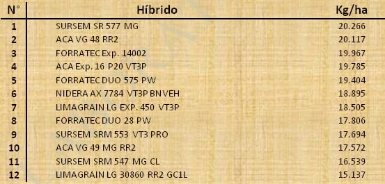 Aptitud Forrajera- Evaluación de híbridos de maíz.- Campaña 2016 – 2017. Determinación del rendimiento y la calidad de la materia seca. - Image 107