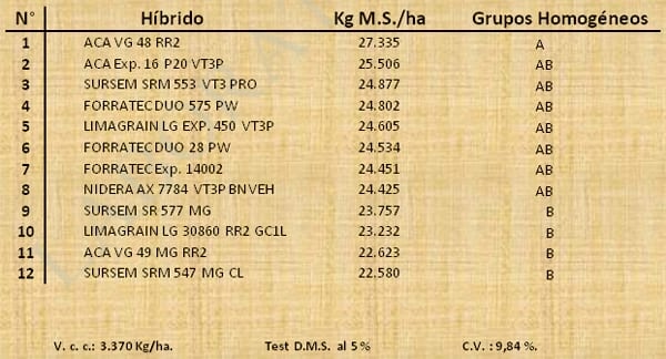 Aptitud Forrajera- Evaluación de híbridos de maíz.- Campaña 2016 – 2017. Determinación del rendimiento y la calidad de la materia seca. - Image 7
