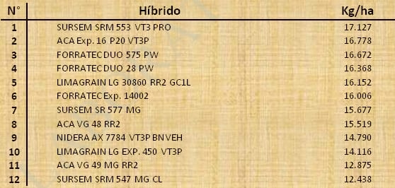 Aptitud Forrajera- Evaluación de híbridos de maíz.- Campaña 2016 – 2017. Determinación del rendimiento y la calidad de la materia seca. - Image 109