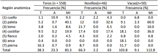 Factores que inciden sobre la frecuencia de defectos físicos causantes de decomisos parciales en canales bovinas de distinto origen y clase sexual y sus implicaciones económicas - Image 3