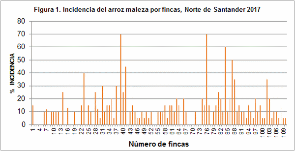 Distribucion de poblaciones de arroz maleza en fincas arroceras del Norte de Santander, Colombia - Image 4