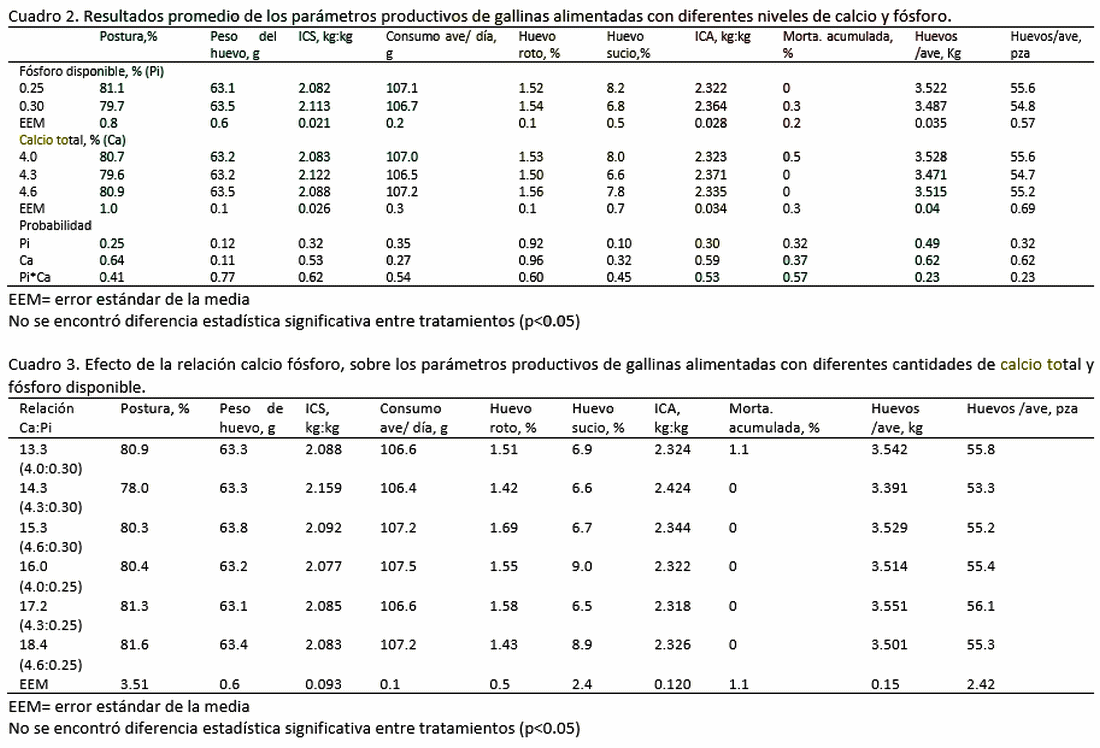 Evaluación de los niveles de calcio total y de fósforo disponible en la ponedora moderna - Image 3