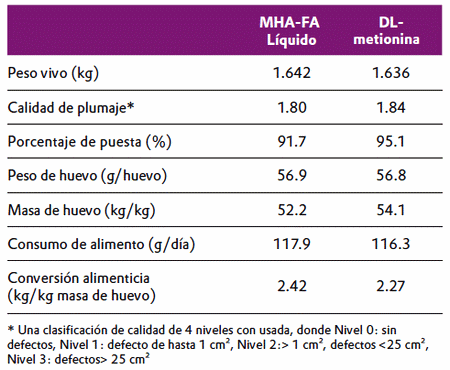 DL-metionina puede reemplazar los productos hidroxianálogo de metionina en una proporción de 65:100 en la alimentación de gallinas ponedoras - Image 3