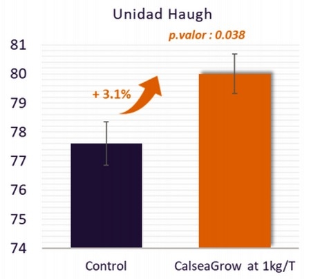 CalseaGrow antioxidantes calidad del huevo