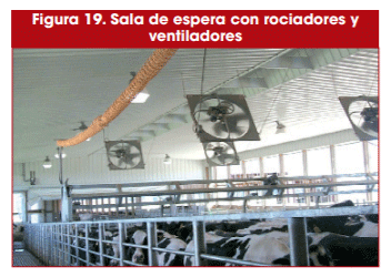 Figura 19. Sala de espera con rociadores y ventiladores