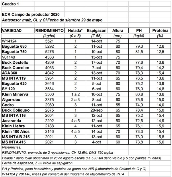 Evaluación de cultivares de trigo sobre rastrojo de maíz - Image 1