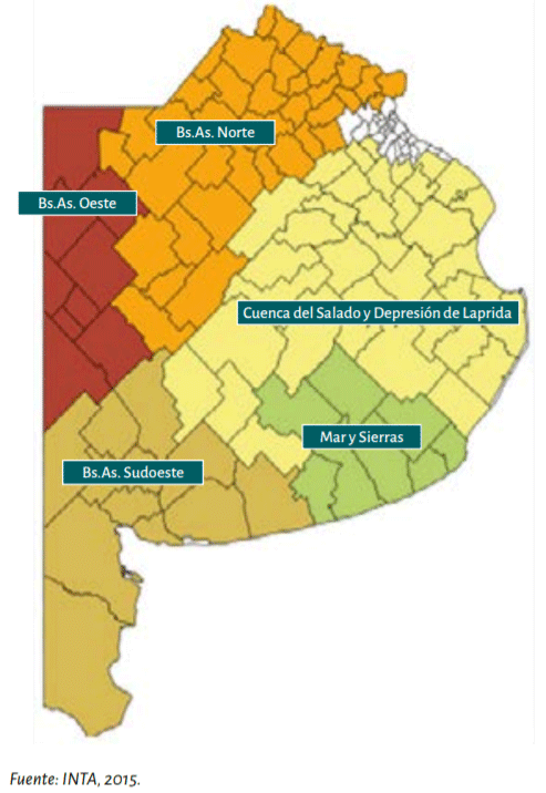 Figura 1. Regiones de la provincia de Buenos Aires