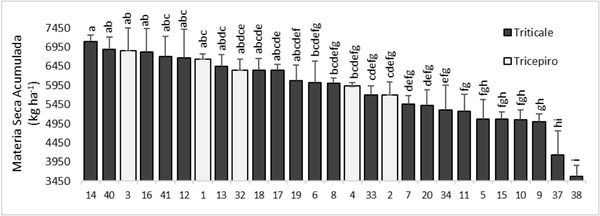 Producción de forraje en líneas experimentales de triticale (x Triticosecale w.) y tricepiro (x Triticosecale w. x Agrotriticum ciferri & giacom) - Image 1