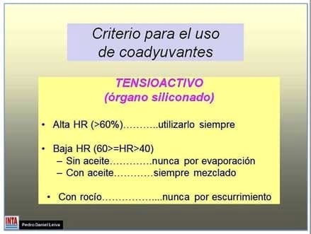 Ámbito de recomendación de aditivos o coadyuvantes en pulverizaciones agrícolas - Image 8