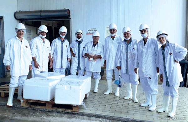 Figura 3 - Equipo INIA en un día de muestreo en el frigorífico.