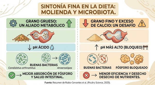 La dieta ideal se pesa y se mide: Cómo el tamaño del grano y el calcio moldean la salud intestinal - Image 1
