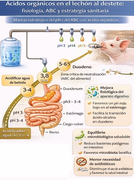 Ácidos orgánicos en el lechón al destete: manejo del pH, ABC y salud intestinal - Image 2