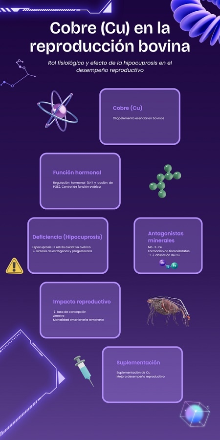 Iones de cobre en bovinos: implicaciones fisiológicas y reproductivas en sistemas de producción - Image 1