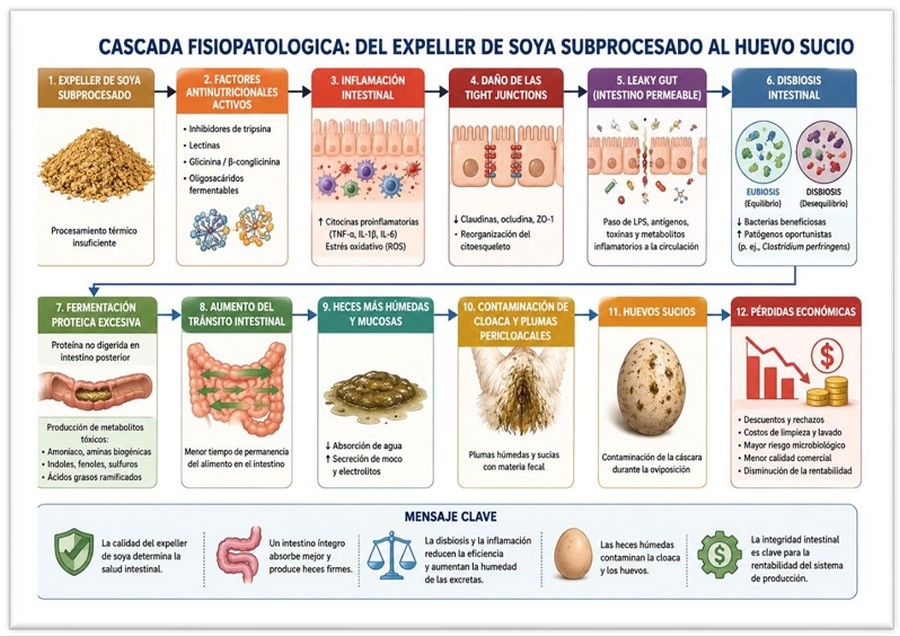 Expeller de soya en gallinas ponedoras: cuando un ingrediente de alto valor nutricional compromete la integridad intestinal y la calidad del huevo - Image 1