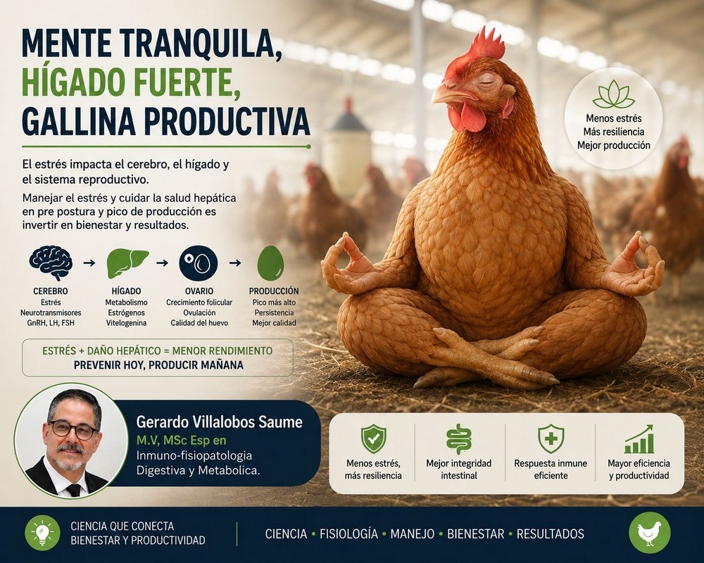 ¿Por qué ocuparnos de la salud hepática y el estrés en pre-postura y pico de producción en gallinas ponedoras? - Image 1