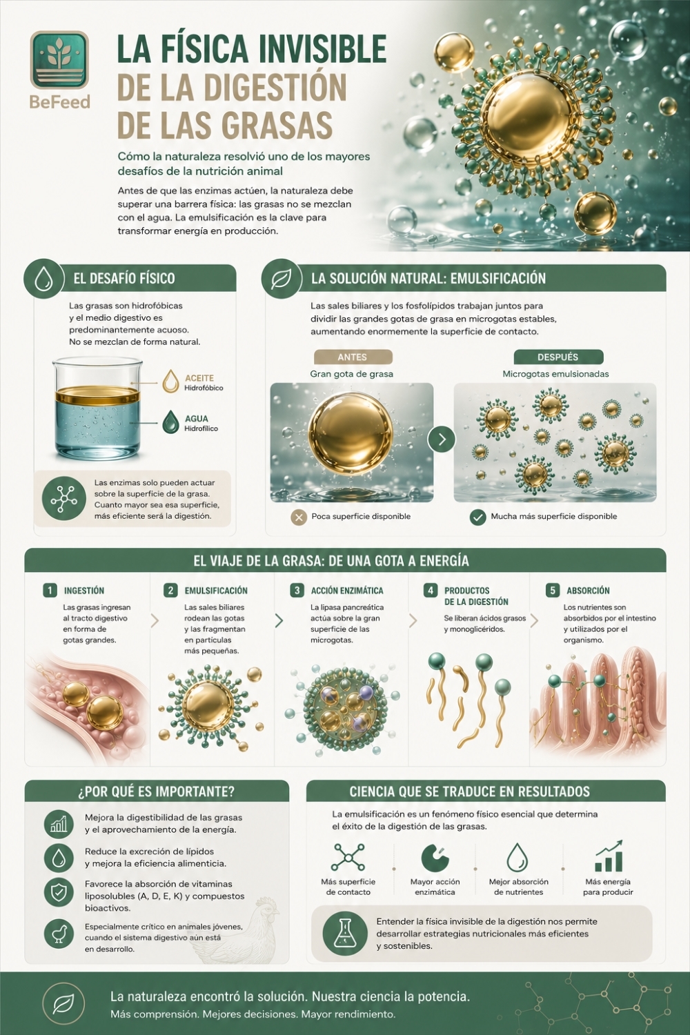 La física invisible de la digestión de las grasas: Cómo la naturaleza resolvió uno de los mayores desafíos de la nutrición animal - Image 1
