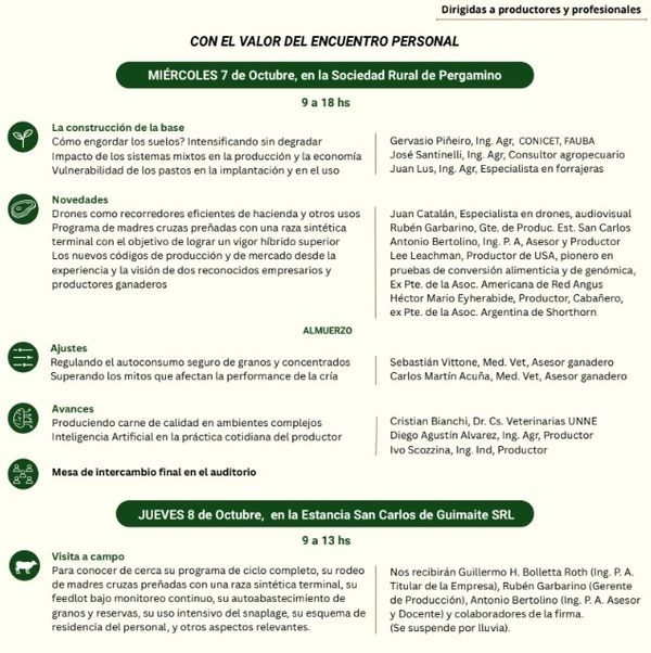 Conferencistas confirmados para las XXXI Jornadas Ganaderas de Pergamino - Image 1