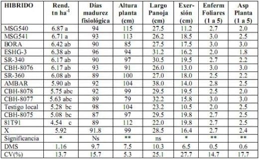 Informe del Comportamiento de los sorgos Híbridos para grano del PCCMCA durante el 2008 - Image 8