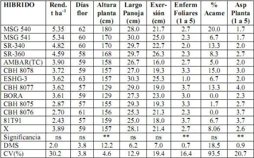 Informe del Comportamiento de los sorgos Híbridos para grano del PCCMCA durante el 2008 - Image 11