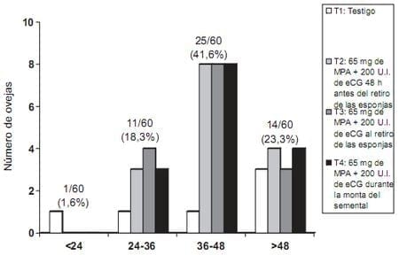 Comportamiento reproductivo de ovejas barbados barriga negra sincronizadas con MPA y diferentes tiempos de aplicación de eCG durante la epoca de baja fertilidad - Image 2