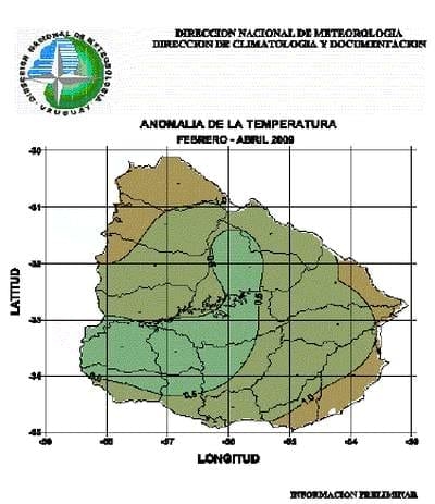 Perspectivas Climáticas para el trimestre Mayo – Junio - Julio 2009 en Uruguay - Image 1