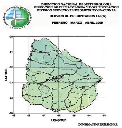 Perspectivas Climáticas para el trimestre Mayo – Junio - Julio 2009 en Uruguay - Image 2