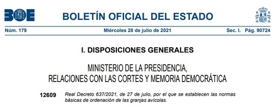 España - Normas básicas de ordenación de las granjas avícolas - Image 1