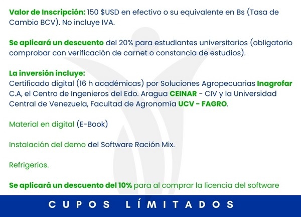 Bases para la Formulación y Elaboración de Alimentos Balanceados para Aves y Cerdos: Curso Presencial - Image 2