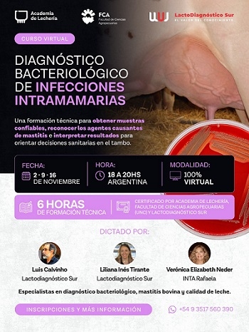 Diagnóstico Bacteriológico de Infecciones Intramamarias - Curso Virtual - Image 1