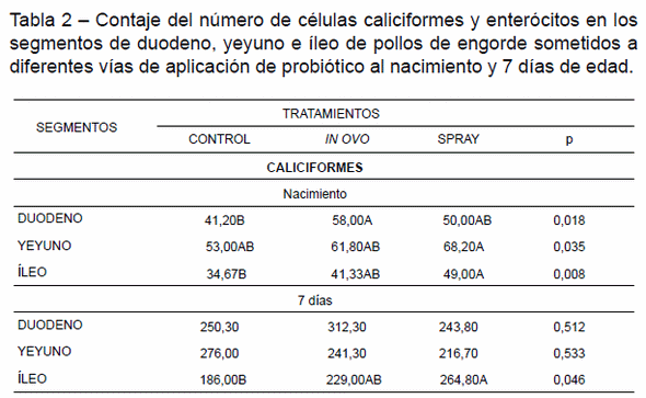 Efecto del uso de probiotico sobre el desempeño, morfometria y proliferacion celular en pollos de engorde - Image 3