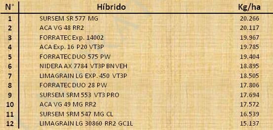 Aptitud Forrajera- Evaluación de híbridos de maíz.- Campaña 2016 – 2017. Determinación del rendimiento y la calidad de la materia seca. - Image 107