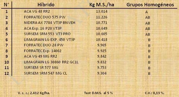 Aptitud Forrajera- Evaluación de híbridos de maíz.- Campaña 2016 – 2017. Determinación del rendimiento y la calidad de la materia seca. - Image 6