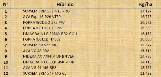 Aptitud Forrajera- Evaluación de híbridos de maíz.- Campaña 2016 – 2017. Determinación del rendimiento y la calidad de la materia seca. - Image 109