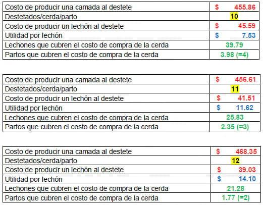 Eficiencia (y eficacia) Reproductiva - Cuantos lechones destetados cubren el costo o valor de la inversión en una cerda de reemplazo - Image 17