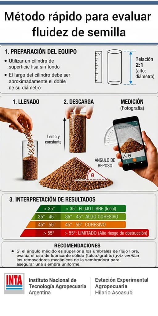 ¿Cómo predeicr problemas de fluidez en la tolva de la sembradora? - 1