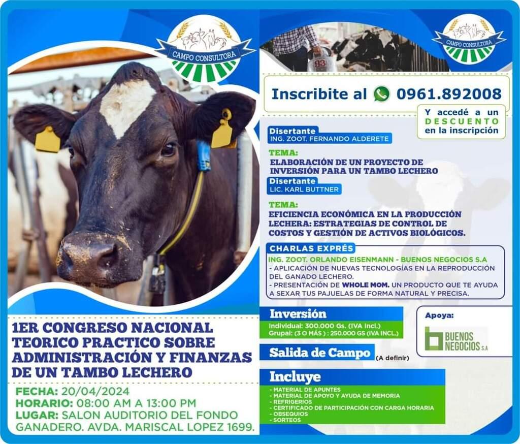 1ER CONGRESO NACIONAL TEORICO PRACTICO SOBRE ADMINISTRACIÓN Y FINANZAS DE UN TAMBO LECHERO - 1