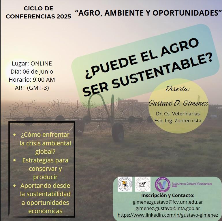 Invitación a Conferencia ¿Puede el Agro ser sustentable? - 1
