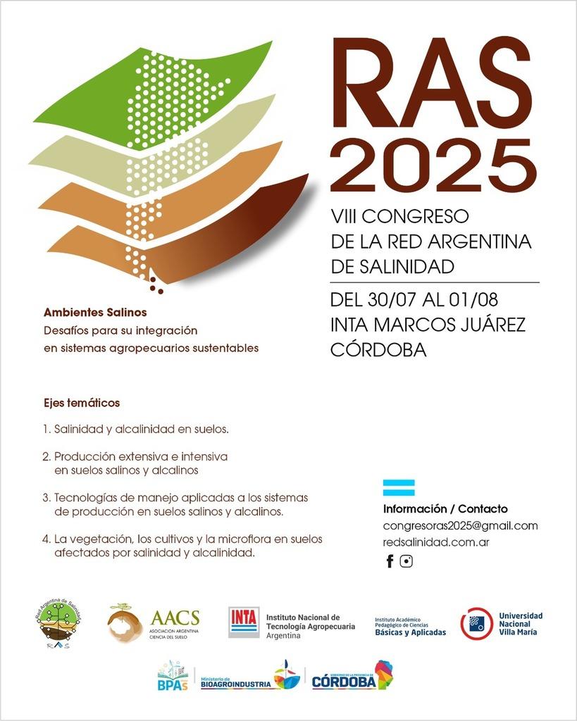 El INTA Marcos Juárez será sede del VIII Congreso de la Red Argentina de Salinidad - 1